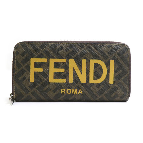 Fendi zip Wallet long Zucca brown - Picture 1 of 5